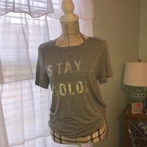 American Eagle soft&sexy “Stay Golden” grey T